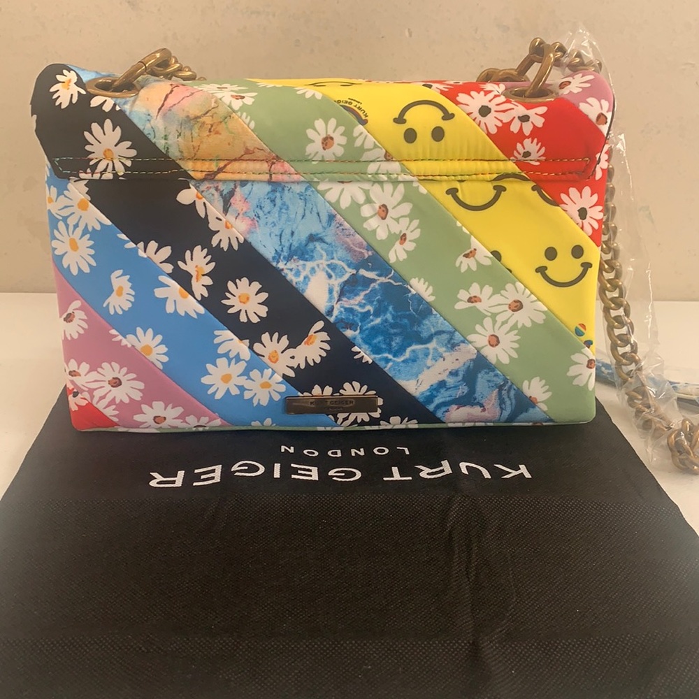 KURT GEIGER LONDON FLORAL RAINBOW SMILEY B… - Picture 3 of 16